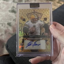 Ben Roethlisberger / Brett Favre 1/1 B2B Dual Auto Wild Card Gold Vinyl