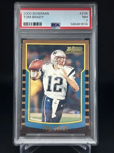 2000 Bowman - Tom Brady #236 (RC) Rookie Patriots PSA 7