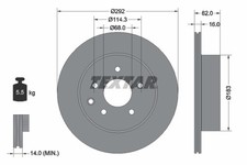 2x Bremsscheibe PRO TEXTAR 92144003 für RENAULT KOLEOS NISSAN ZE0 LEAF INFINITI