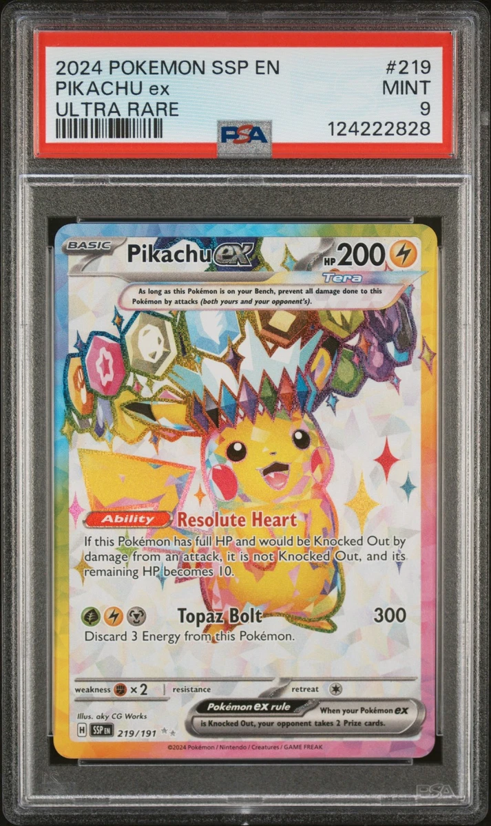 ポケモンカードゲーム 2022 POKEMON PIKACHU EX-MT PSA6 POKÉMON CARD GAME sv8 122/106 SR Pikachu ex