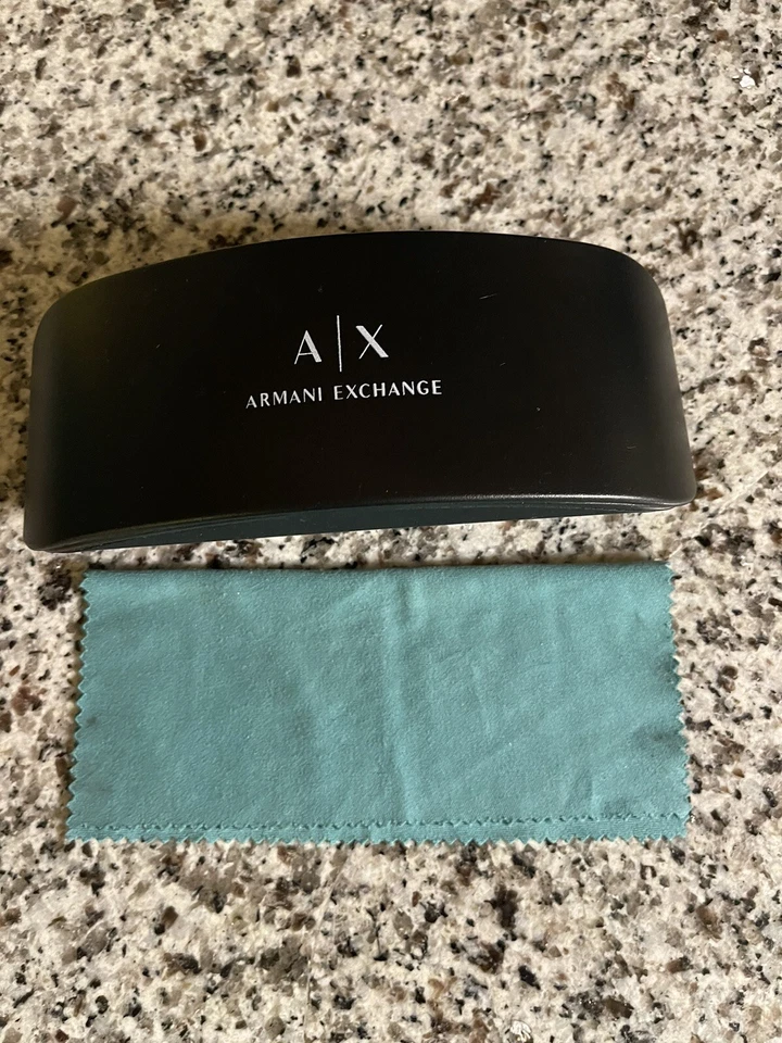 Armani Exchange A/X black glasses hardshell glasses case. - Image 2 of 3