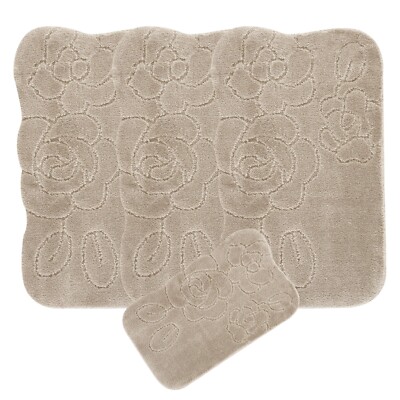 RÖMER ZIGEUNER WOHNWAGEN MIKROFASER WASCHBARE TEPPICHE 4er SET, SONNENBLUME 25mm Stärke
