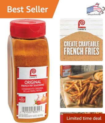 French Fry Seasoning - 16 oz - Premium Blend of Spices for Fries & Vegetables
