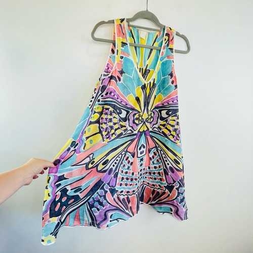 Nolita No.l.ita Sz 42 (10 12) Multicolor silk Longline tunic top Designer - Picture 2 of 12