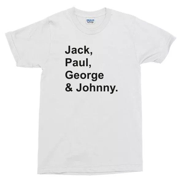 Beatles names top t shirt