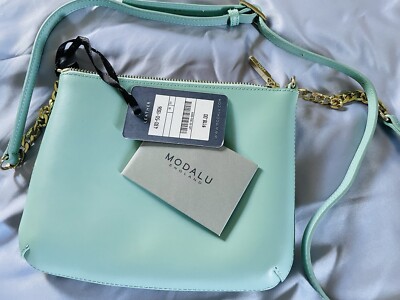 Modalu England Turquoise (Blue/Green) Colour Brand New Crossbody Leather Bag
