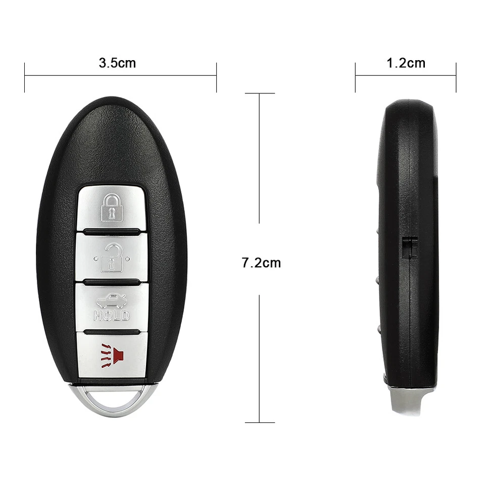 2 Para Nissan Máxima Altima 2009 2010 2011 2012 13 Llavero Carcasa Repuesto Foto 2 de 2