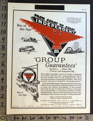 1926 INDEPENDENT OIL MEN AMERICA CHICAGO MOTOR SPREAD EAGLE TRACTOR CAR AD 36119