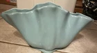 HAEGER Planter Jardinieres Vase Fan Shape Ceramic Pottery Turquoise Chips