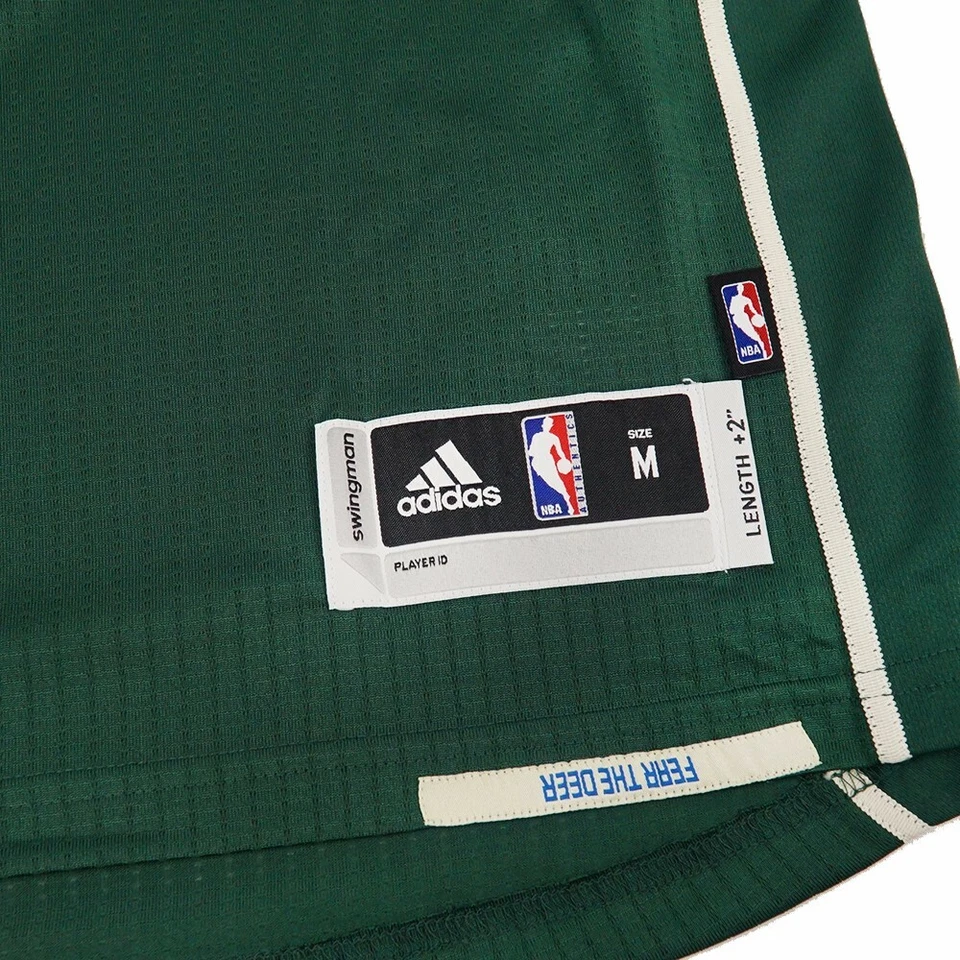 Camiseta deportiva Greg Monroe Milwaukee Bucks verde oficial Climacool Away Road Swingman Foto 4 de 4