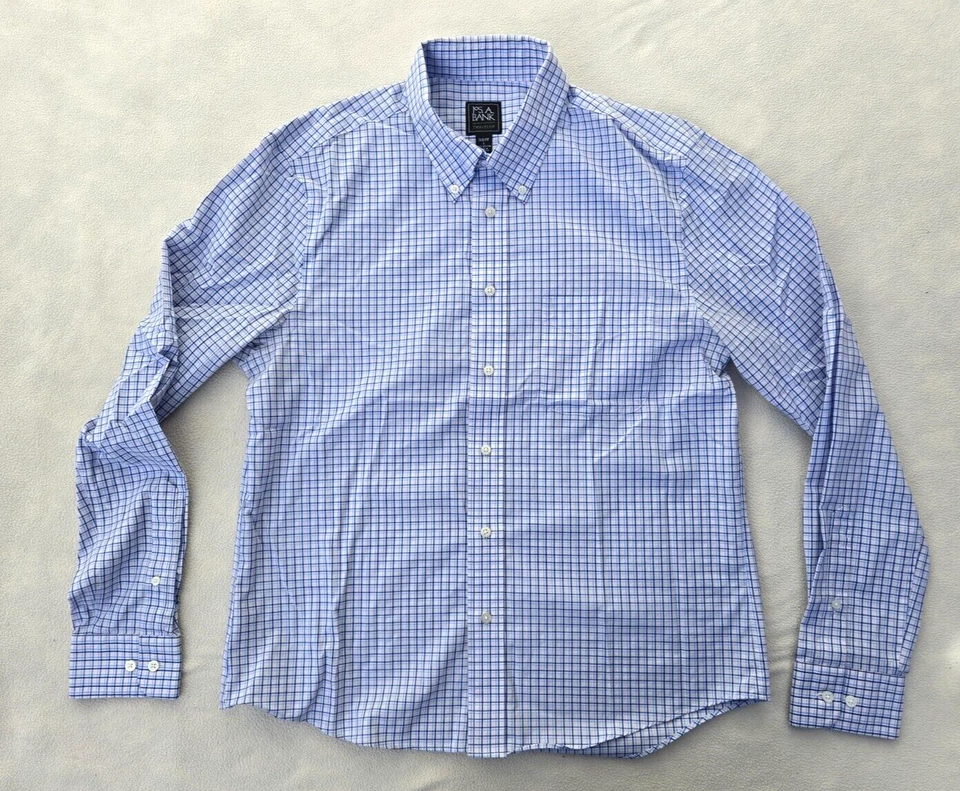 Lote de 4 camisas de vestir Jos A Bank Traveler para hombre con botones calce ajustado grandes LS Foto 2 de 4
