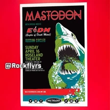 MASTODON 2017 Concert Promo 11x17 Street Poster. Portland Oregon