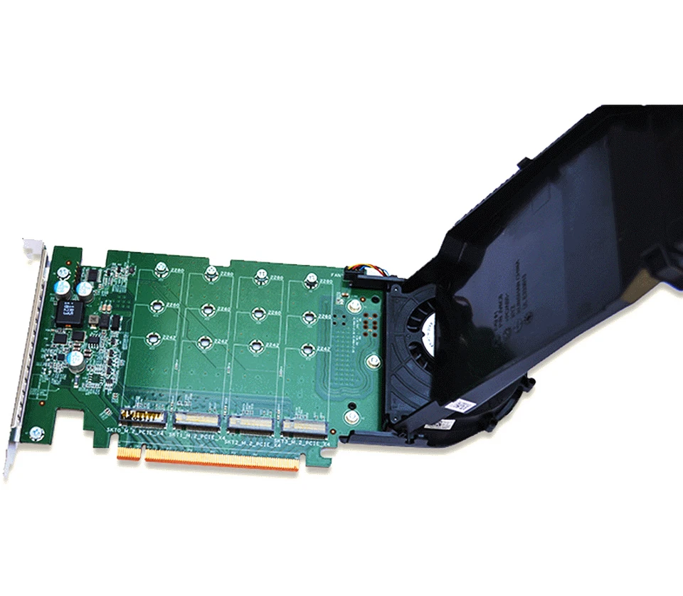 Dell Ultra 4x M.2 NVMe SSDs to x16 PCIe Adapter Card 80G5N 6N9RH TX9JH DPWC400 - Bild 3 von 4