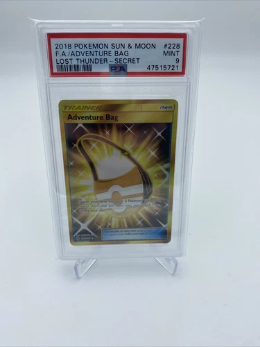 Pokémon Adventure Bag Sun & Moon - Lost Thunder 228/214 Holo Secret Ultra PSA 9