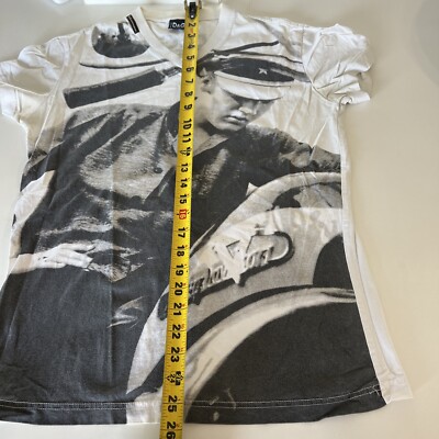 D&G DOLCE GABBANA Elvis Presley Y2K photo print white tshirt M | eBay
