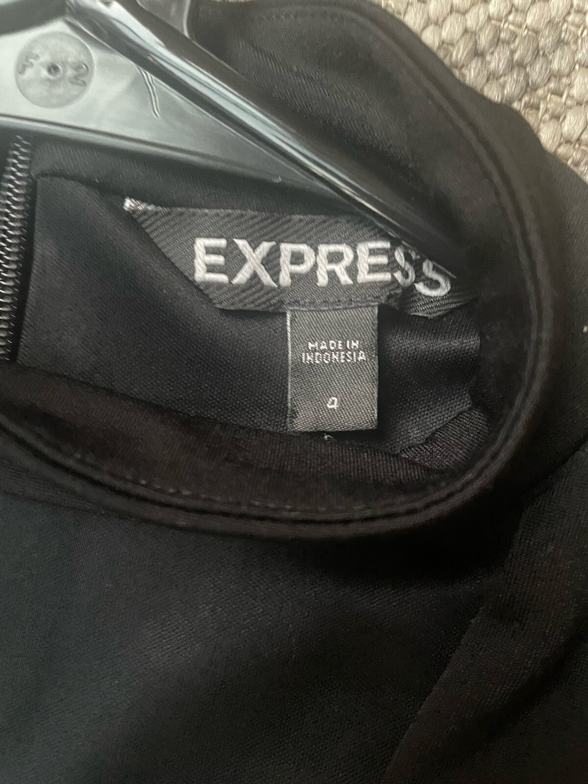 Express Solid Black Long Sleeve High Neck Cutout … - image 3