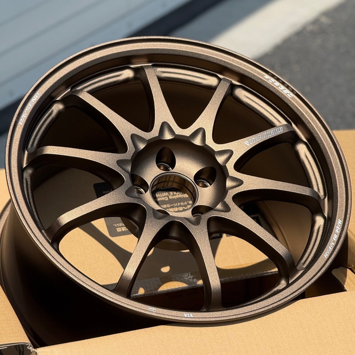 set of 4) Volk Racing CE28N-Plus 17x9.5 +45 5x100 Bronze Wheels