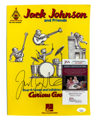 Jack Johnson Signed Autograph Curious George Music Booklet