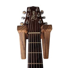 Guitar Wall Hanger, Solid Zebrano Zebra Wood Construction