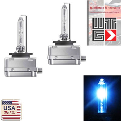 2 X D1C D1S D1R Deep Blue HID Xenon Headlight OEM Replacement Light Bulbs 10000K