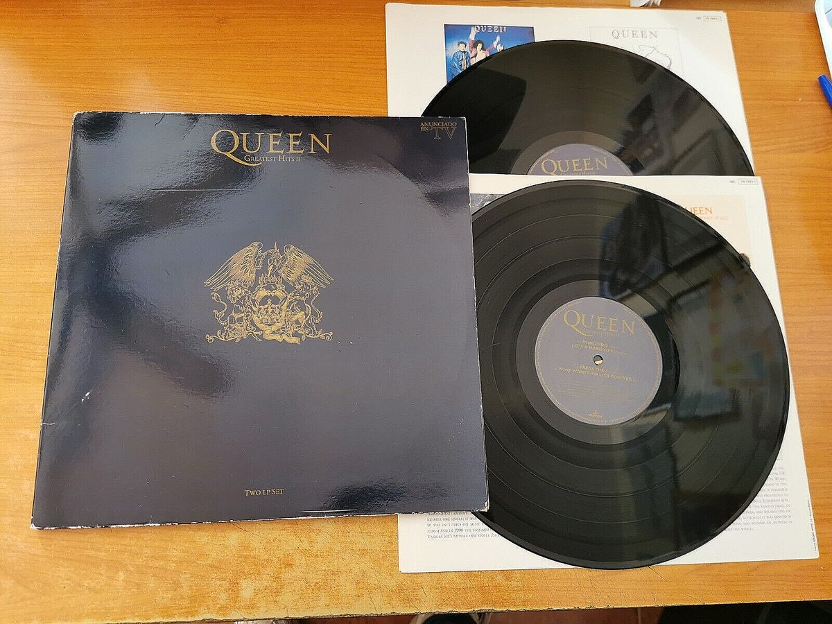 QUEEN Greatest Hits II ULTRA RARE SPAIN 2 LP VINYL SET 1991 INNER