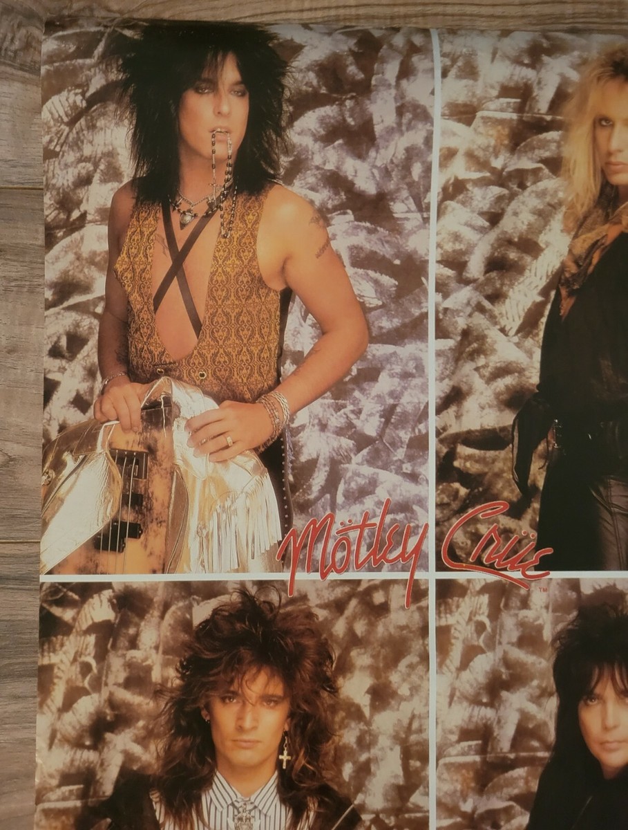 VINTAGE MUSIC POSTER ~ Motley Crue 1980's Original Group Nikki