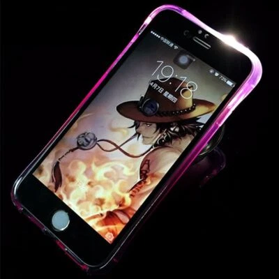 Handy Hülle LED Licht bei Anruf für Handy Apple iPhone X Violett Case Cover Neu - Bild 1 von 3