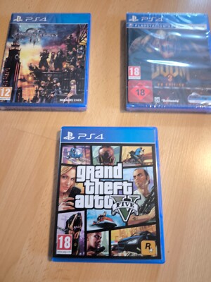 Bundle PS 4 Spiele, Kingdom Hearts 3, Doom 3 VR, GTA 5