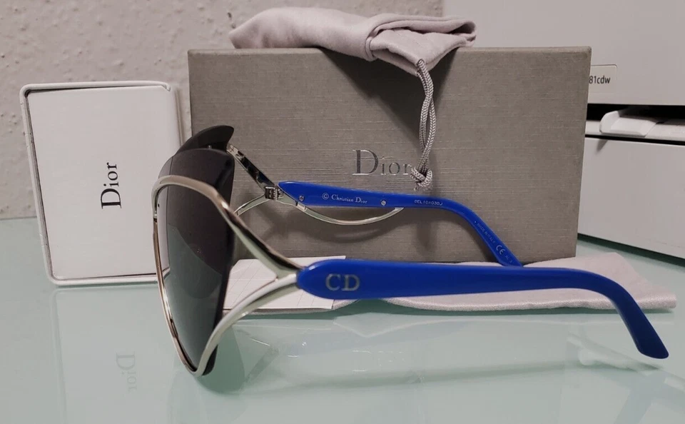 Gafas de sol CHRISTIAN DIOR Audacieuse1 AZUL/paladio/blanco negro ojo de gato para mujer Foto 3 de 4