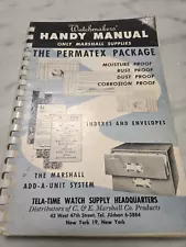 1941 C & E Marshall Catalog  #204 Handy Manual Watchmaker Literature