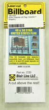 N Scale Laser-cut Billboard Kit - 48  50 Star US Flag - Blair Line 1520
