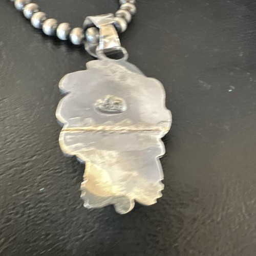 Men WoMens Navajo Sterling Silver Green Boulder Turquoise Necklace Pendant 16135 - Picture 11 of 13