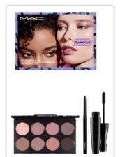 MAC EYE KIT COOL 3 Pcs Set: Eyeshadow Palette, Mascara  Eyeliner New In Box