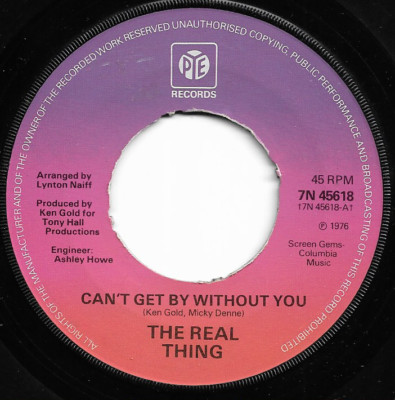 REAL THING - CAN'T GET BY WITHOUT YOU/He's Just MONEYMAKER - 70s FUNK/SOUL DISCO