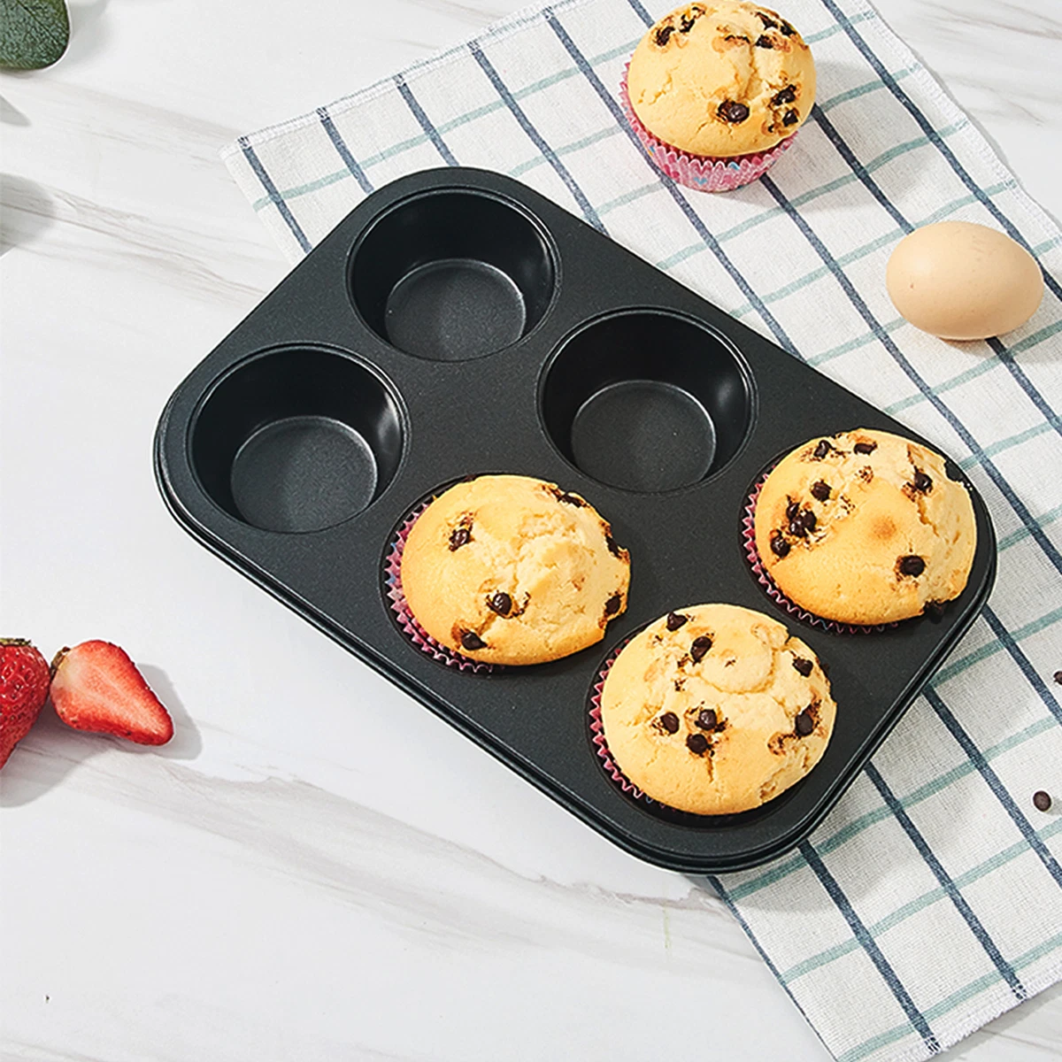 Uudimee 2 Mini-Muffinformen Aus Silikon – 9 Mulden, Antihaftbeschichtet, Hitzebeständig Bis 230°C, Spülmaschinenfest