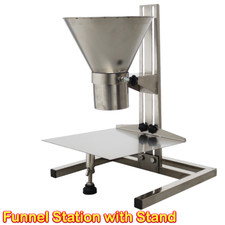4" Funnel Filling Station with Stand & Scale Support for Quantitative Packaging