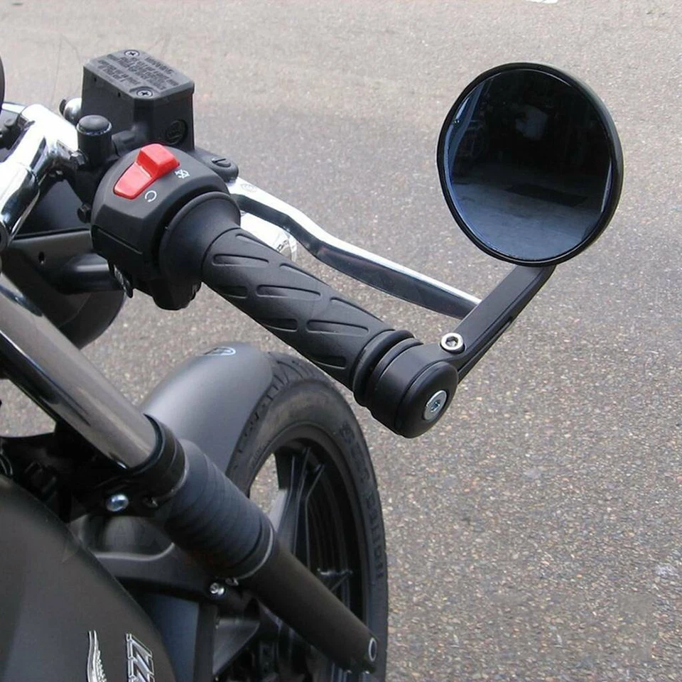 7/8" Motorcycle Bar End Rearview Side Mirror For Indian Scout Bobber Criuser A+ - Image 2 of 4