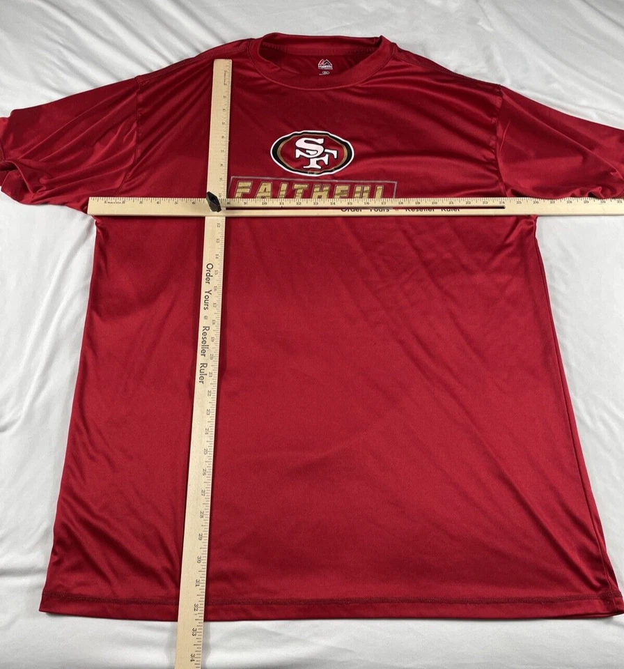 Majestic Shirt Adult 2XL San Francisco 49ers Football Faithful Short Sleeve Mens - Image 3 of 4