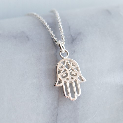 Sterling Silver Hamsa Hand Charm 