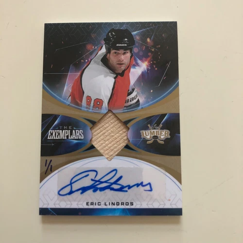 2022 LEAF LUMBER HOCKEY ERIC LINDROS  EXEMPLARS AUTO GOLD VERSION #1/1