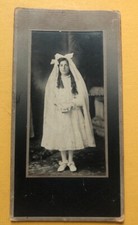 ANTIQUE CABINET CARD GIRL FIRST HOLY COMMUNION