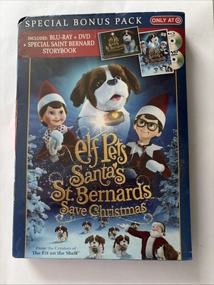 Elf Pets Santa's St. Bernards Save Christmas Blu-ray with Storybook