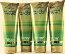 QTY 4 - Bath  Body Works COCONUT LIME VERBENA Body Cream Lotion Moisturizer 8oz