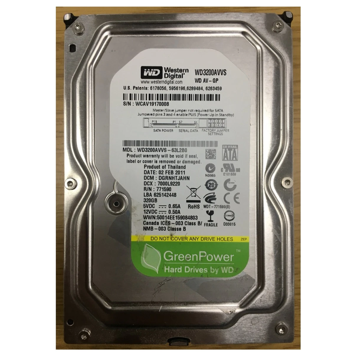 Hard Disk Interno Western Digital WD3200AVJS 320GB – SATA 3.0Gb/s, 8MB Cache, 3.5", Ricondizionato - 3