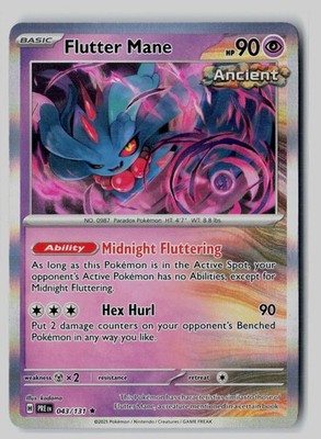 Flutter Mane 043/131 Holo Rare Prismatic Evolutions Pokemon Holo NM