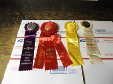 4 VINTAGE  HORSE SHOW Early 1970 1971  HORSE SHOW RIBBONS