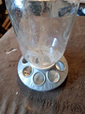 NOS Metal Chicken Feeder With Quart Jar Never Used Perfect Condition