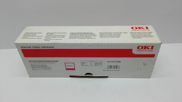 Okidata Type C6 Tonerkartusche 42127406, Magenta FüR Okidata C5200N-image