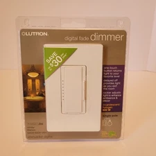 Lutron MAW-600H-WH Maestro Duo Single Pole Digital Fade Dimmer HALOGEN/INCANDESC