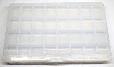 36-Compartment Clear Plastic Organizer Box / Jewelry Storage - New
